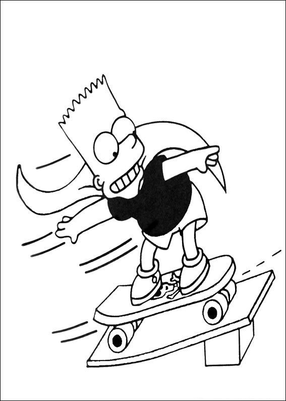 Plansa de colorat cu Familia Simpsons 15 7